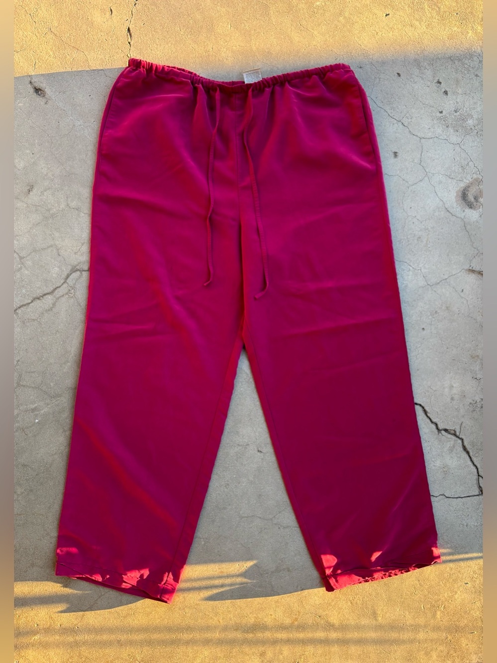 Islander Magenta Pink Wide Leg Drawstring Pants Women’s Size L Soft and Flowy